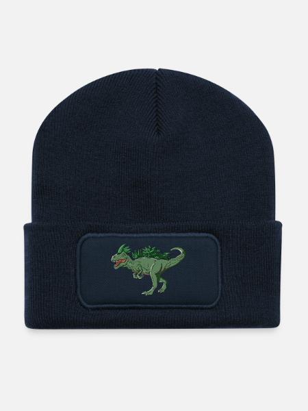 Allo-e-saures - Beanie recyclé à patch - bleu marine