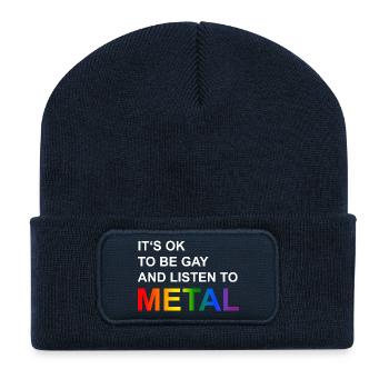 Ok2BGay - Recycelte Patch Beanie - French Navy - Vorne