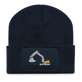 long-arm excavator2023 - Recycled Patch Beanie - french navy - Front