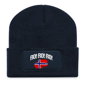 Norvège des fjords Norge Navire scandinave ro-viking - Beanie recyclé à patch - bleu marine - Devant