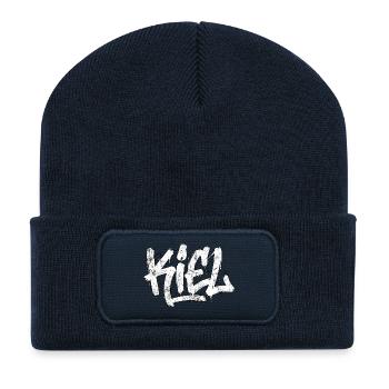 Kiel Graffiti Oldschool Hip Hop - Recycelte Patch Beanie - French Navy - Vorne