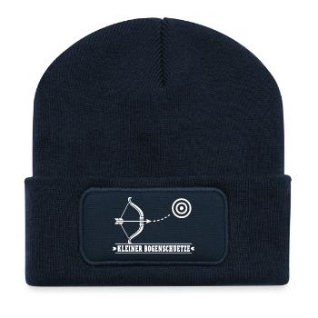 Kleiner Bogenschütze – Bogenschießen Pfeil Bogen - Recycelte Patch Beanie - French Navy - Vorne