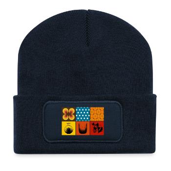 Retro - Recycled Patch Beanie - french navy - Front