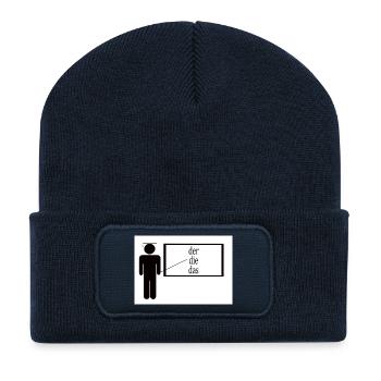 German Teacher - Recycled Patch Beanie - french navy - Front
