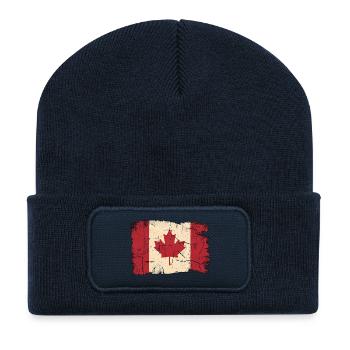 Canadian Flag - Recycled Patch Beanie - french navy - Front