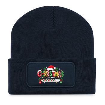 Weihnachtsladen - Recycelte Patch Beanie - French Navy - Vorne