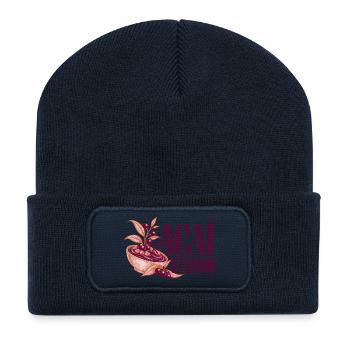 Acai Afternoon Botanischer Aufnäher mit Acai Bowl - Recycelte Patch Beanie - French Navy - Vorne