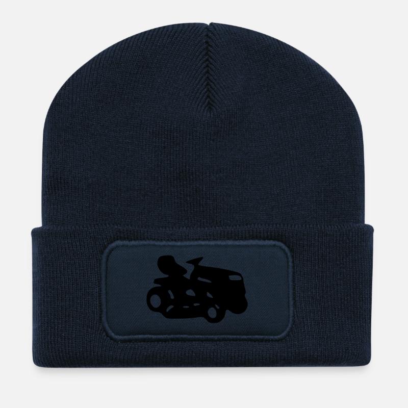 Aufsitzmäher/Rasentraktor - Recycelte Patch Beanie - French Navy