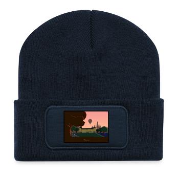 Bonn - Recycelte Patch Beanie - French Navy - Vorne