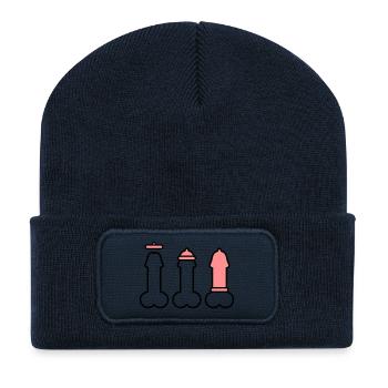 Condom 2 clr - Beanie recyclé à patch - bleu marine - Devant