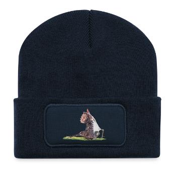 Bekassine - Recycelte Patch Beanie - French Navy - Vorne