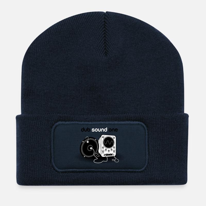 dub sound one - Beanie recyclé à patch - bleu marine