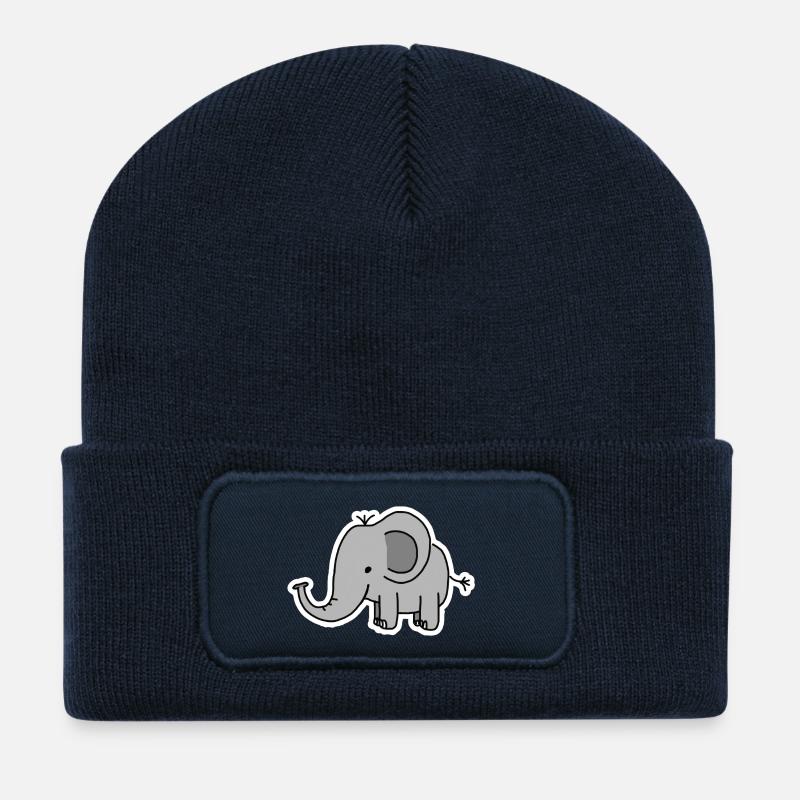 Elefant - Recycelte Patch Beanie - French Navy
