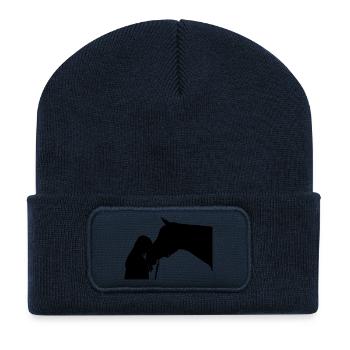 horse - Recycled Patch Beanie - french navy - Front
