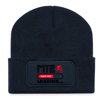 Get ready for MTB - Recycled Patch Beanie - french navy - Front