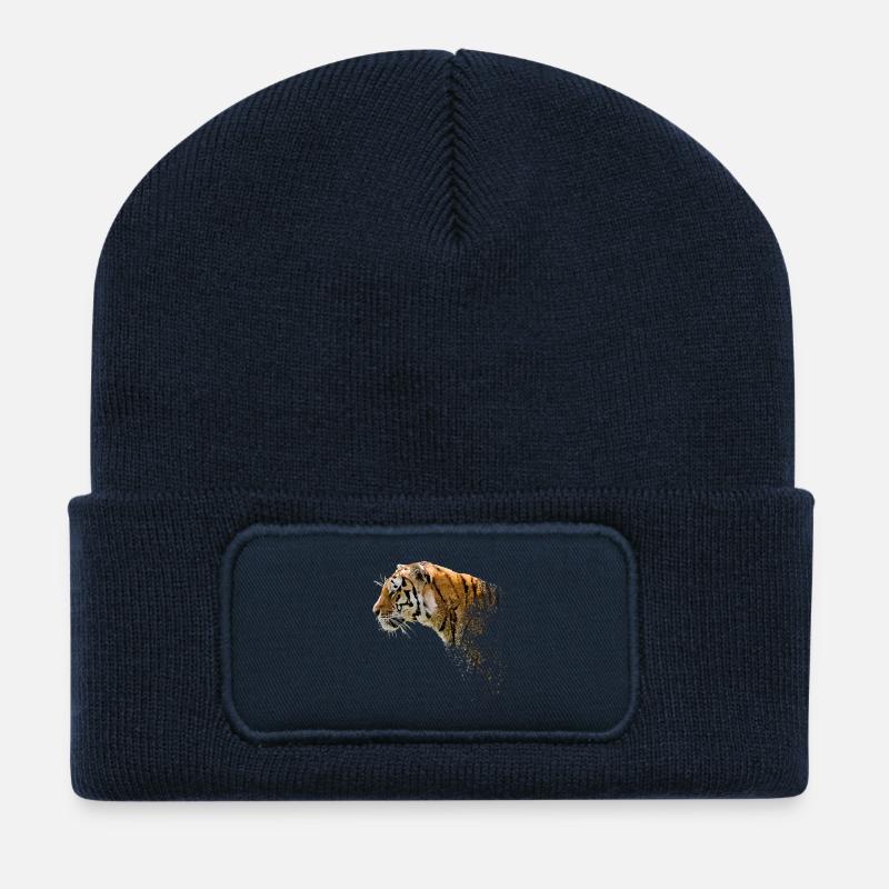 Tiger - Recycelte Patch Beanie - French Navy