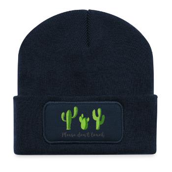 Kaktus - Recycelte Patch Beanie - French Navy - Vorne