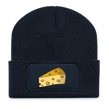 Fromage - Beanie recyclé à patch - bleu marine - Devant