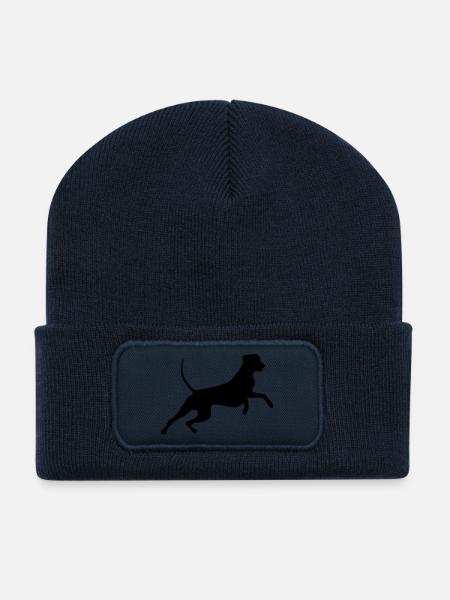 rhodesian_ridgeback_cb - Recycled Patch Beanie - french navy