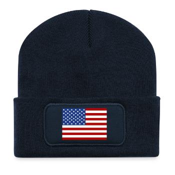 usa - Recycelte Patch Beanie - French Navy - Vorne