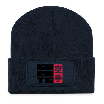 Karate - Recycelte Patch Beanie - French Navy - Vorne