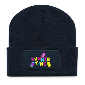 Summer Time - Recycelte Patch Beanie - French Navy - Vorne