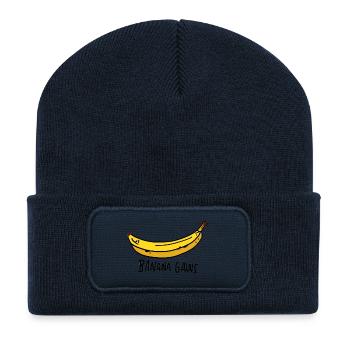 Banana Gains Banana Sport Fitness Gym Gift - Recycled Patch Beanie - french navy - Front
