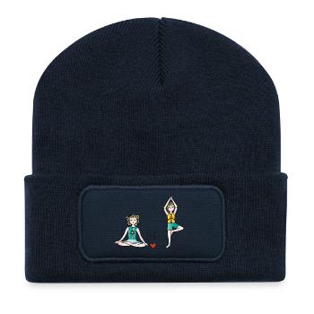 Le gardien des enfants - en mouvement - Beanie recyclé à patch - bleu marine - Devant