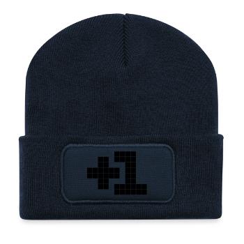 1 - Recycled Patch Beanie - french navy - Front
