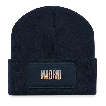 MADRID ESPAGNE - Beanie recyclé à patch - bleu marine - Devant