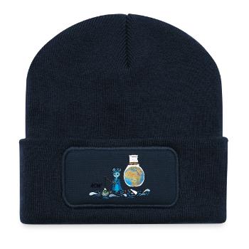 Plastic Planet - NOW ... The Keeper of Orbis - Recycled Patch Beanie - french navy - Front