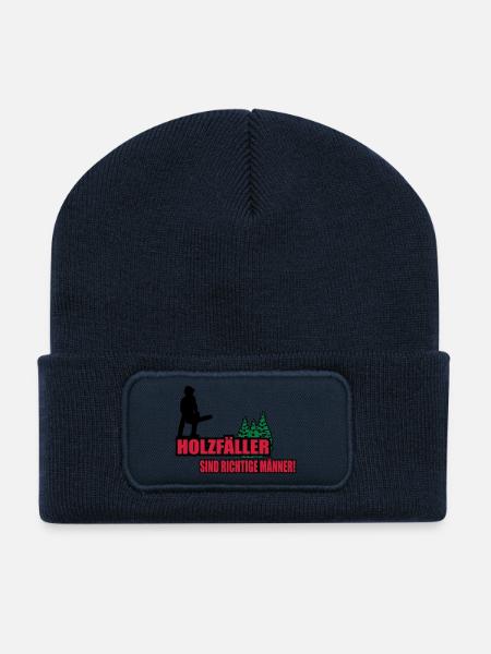 holzfäller - Recycelte Patch Beanie - French Navy
