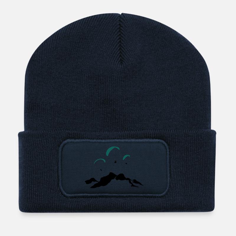 Gleitschirm Eiskogel Tennengebirge - Recycelte Patch Beanie - French Navy