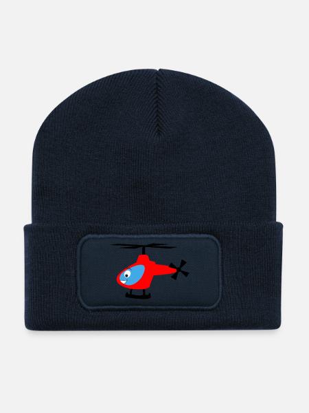 Hubschrauber für Kinder - Helicopter - Recycelte Patch Beanie - French Navy