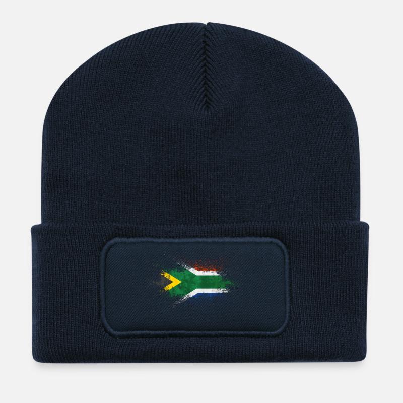 Africa Südafrika - Recycelte Patch Beanie - French Navy