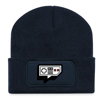 Controller - Beanie recyclé à patch - bleu marine - Devant