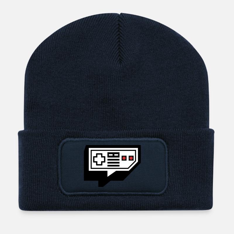 Controller - Beanie recyclé à patch - bleu marine
