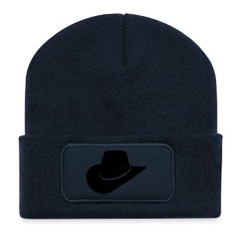 cowboy hut - Recycelte Patch Beanie - French Navy - Vorne