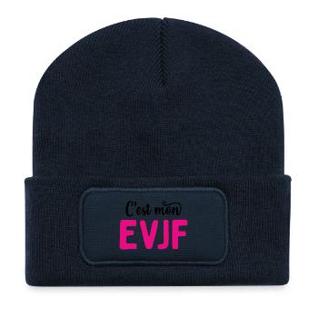 C'est mon evjf mariage - Beanie recyclé à patch - bleu marine - Devant