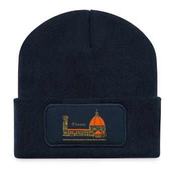 Florence Cathedral of Santa Maria del Fiore - Recycled Patch Beanie - french navy - Front