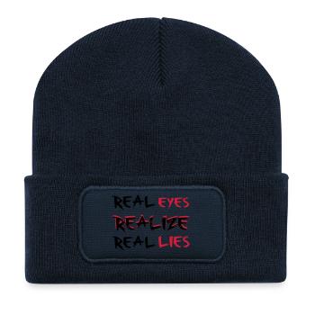 Realize - Beanie recyclé à patch - bleu marine - Devant