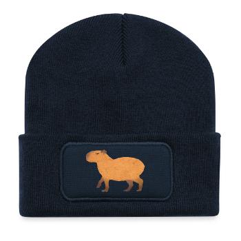 Capybara 01 - Beanie recyclé à patch - bleu marine - Devant