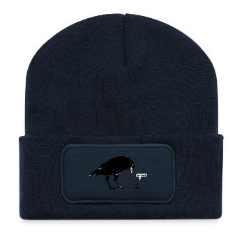 INOLA - Crow vs Karate-Wurm - Recycelte Patch Beanie - French Navy - Vorne
