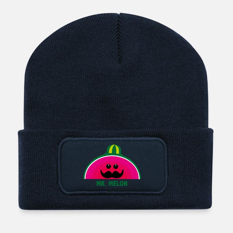 Mr. Melon - Beanie recyclé à patch - bleu marine