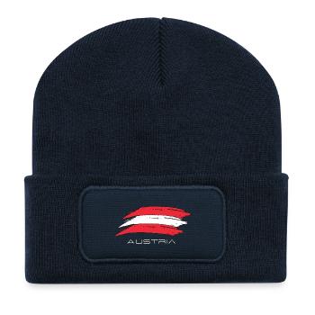 Austria - Recycelte Patch Beanie - French Navy - Vorne