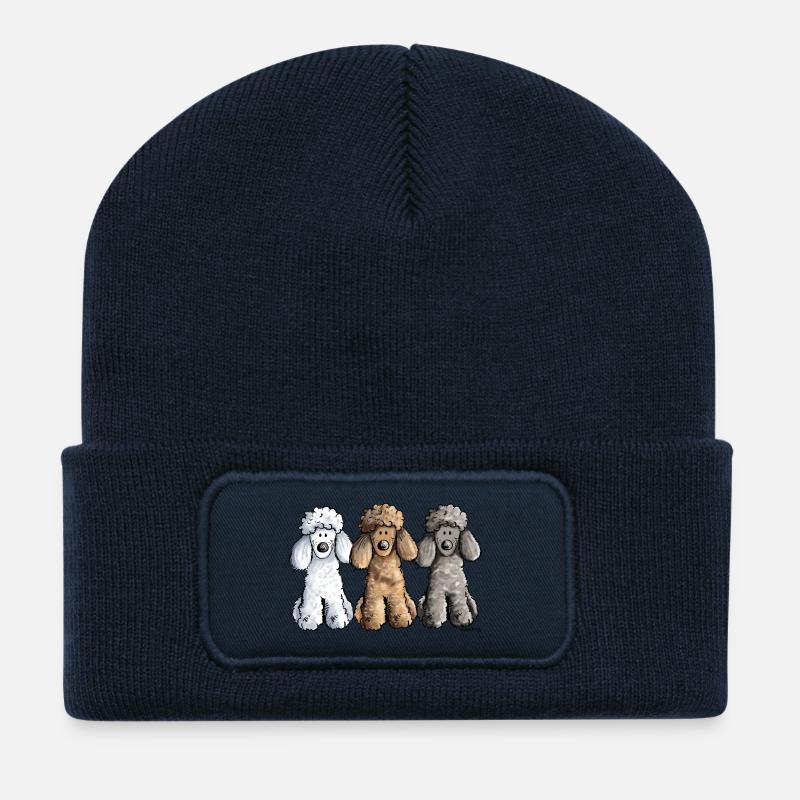Best Friends Pudel - Recycelte Patch Beanie - French Navy