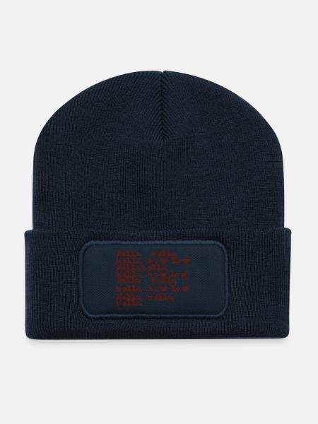 adolescent - Beanie recyclé à patch - bleu marine