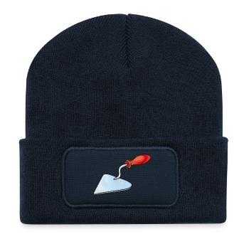 Bricklayer's trowel | Trowel - Recycled Patch Beanie - french navy - Front