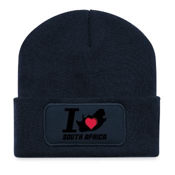 south_africa_i_love_02 - Recycelte Patch Beanie - French Navy - Vorne