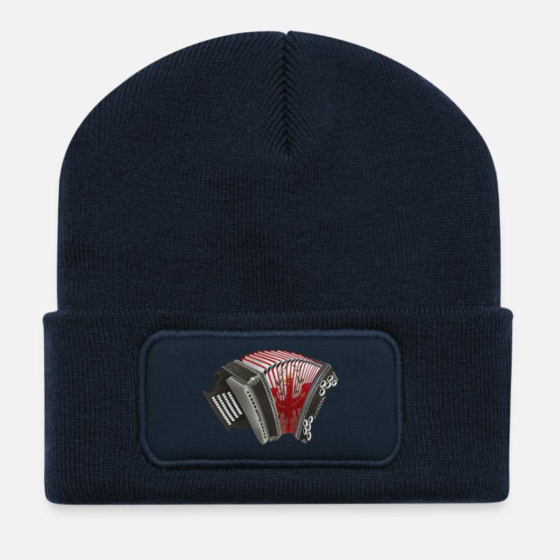 Harmonica de Styrie - Tyrol / Tyrol du Sud | ZiachON ! - Beanie recyclé à patch - bleu marine